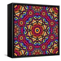 Kaleidoscope Pattern-natbasil-Framed Stretched Canvas