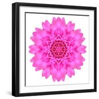 Kaleidoscopic Chrystanthemum Flower Mandala-tr3gi-Framed Premium Giclee Print