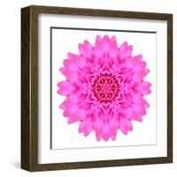 Kaleidoscopic Chrystanthemum Flower Mandala-tr3gi-Framed Art Print