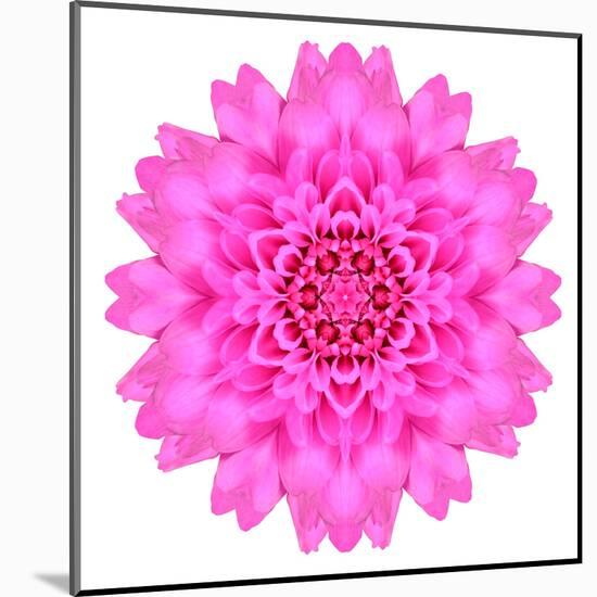 Kaleidoscopic Chrystanthemum Flower Mandala-tr3gi-Mounted Art Print