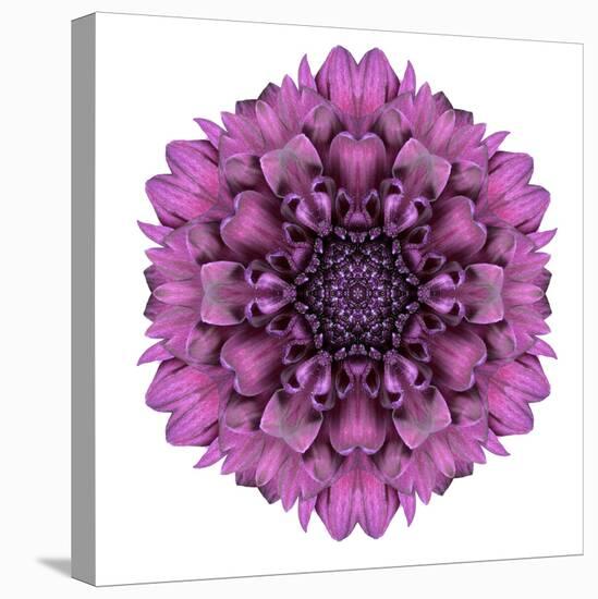 Kaleidoscopic Chrystanthemum Flower Mandala-tr3gi-Stretched Canvas