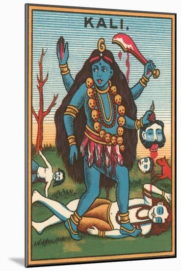 Kali, Goddess of Destruction-null-Mounted Art Print