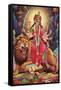 Kali Riding Lion-null-Framed Stretched Canvas
