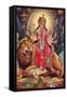 Kali Riding Lion-null-Framed Stretched Canvas