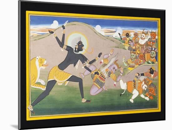 Kali Slaying Demons, C.1800-1820-null-Mounted Giclee Print