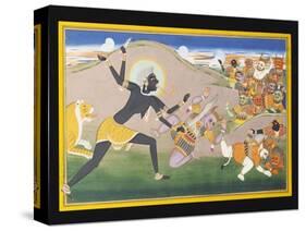Kali Slaying Demons, C.1800-1820-null-Stretched Canvas