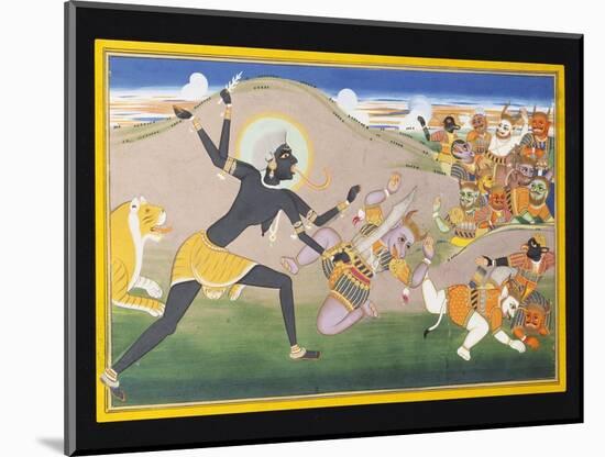 Kali Slaying Demons, C.1800-1820-null-Mounted Giclee Print