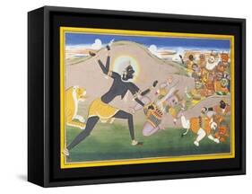 Kali Slaying Demons, C.1800-1820-null-Framed Stretched Canvas