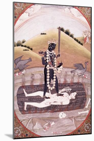 Kali 'The Black' Subduing a Demon-null-Mounted Giclee Print