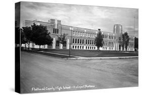 Kalispell, Montana - Flathead County High School-Lantern Press-Stretched Canvas