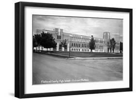 Kalispell, Montana - Flathead County High School-Lantern Press-Framed Art Print