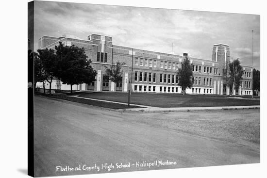 Kalispell, Montana - Flathead County High School-Lantern Press-Stretched Canvas