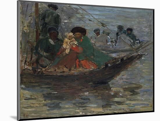 Kalmyk-Boat on the Volga River, 1920-Robert Sterl-Mounted Giclee Print