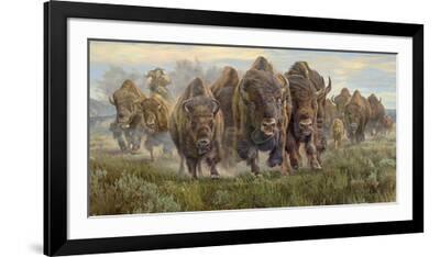 Thunder on the Prairie (Bison)' Giclee Print - Kalon Baughan
