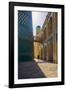 Kalta Minor minaret, Khiva. Uzbekistan, Central Asia. Woman walking near the minaret.-ClickAlps-Framed Photographic Print