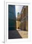 Kalta Minor minaret, Khiva. Uzbekistan, Central Asia. Woman walking near the minaret.-ClickAlps-Framed Photographic Print