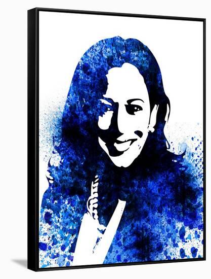 Kamala Harris Watercolor I-Olivia Morgan-Framed Stretched Canvas