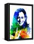 Kamala Harris Watercolor-Olivia Morgan-Framed Stretched Canvas