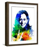 Kamala Harris Watercolor-Olivia Morgan-Framed Art Print