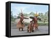 Kamayura Indian Fish Dance, Xingu, Brazil, South America-Robin Hanbury-tenison-Framed Stretched Canvas