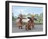 Kamayura Indian Fish Dance, Xingu, Brazil, South America-Robin Hanbury-tenison-Framed Photographic Print