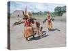 Kamayura Indians Dancing the Fish Dance, Xingu, Brazil, South America-Robin Hanbury-tenison-Stretched Canvas