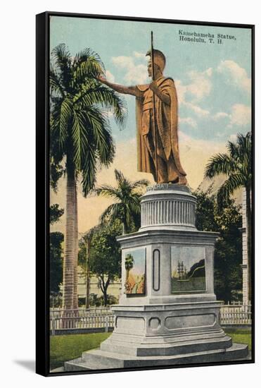 Kamehameha Statue, Honolulu, Hawaii, C1920-null-Framed Stretched Canvas