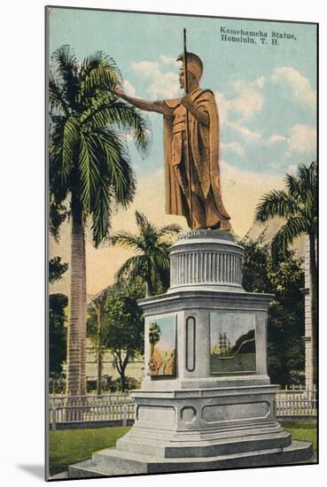 Kamehameha Statue, Honolulu, Hawaii, C1920-null-Mounted Giclee Print