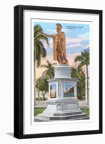 Kamehameha Statue, Honolulu, Hawaii-null-Framed Art Print