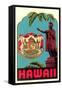 Kamehameha Statue, State Seal, Hawaii-null-Framed Stretched Canvas