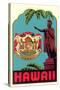 Kamehameha Statue, State Seal, Hawaii-null-Stretched Canvas