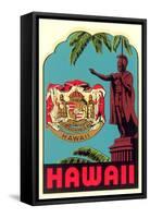 Kamehameha Statue, State Seal, Hawaii-null-Framed Stretched Canvas