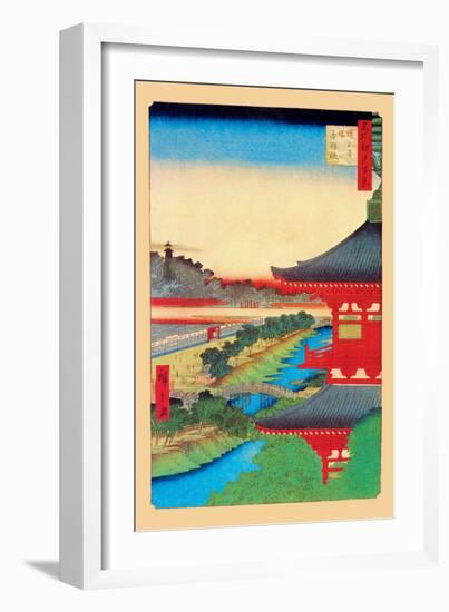 Kameido Shrine-Ando Hiroshige-Framed Art Print