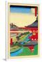 Kameido Shrine-Ando Hiroshige-Framed Art Print