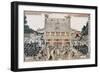 Kameido Tenmangu Shrine, Japanese Wood-Cut Print-Lantern Press-Framed Art Print