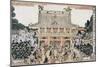 Kameido Tenmangu Shrine, Japanese Wood-Cut Print-Lantern Press-Mounted Art Print