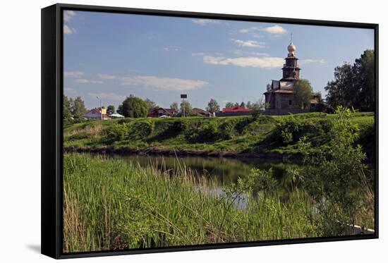 Kamenka River and Church of the Transfiguration, Suzdal, Russia-Kymri Wilt-Framed Stretched Canvas