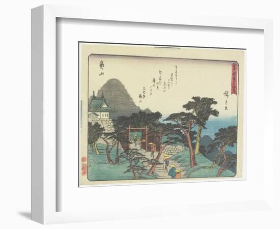 Kameyama, 1837-1844-Utagawa Hiroshige-Framed Giclee Print