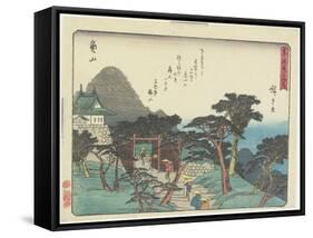 Kameyama, 1837-1844-Utagawa Hiroshige-Framed Stretched Canvas