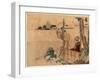 Kameyama-Katsushika Hokusai-Framed Giclee Print