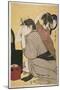 Kami-Yui, Dressing the Hair (Colour Woodblock Print)-Kitagawa Utamaro-Mounted Giclee Print