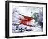 Kamigamo Shrine in Snow, Kyoto, Japan-null-Framed Premium Photographic Print