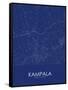 Kampala, Uganda Blue Map-null-Framed Stretched Canvas