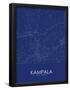 Kampala, Uganda Blue Map-null-Framed Poster