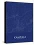 Kampala, Uganda Blue Map-null-Stretched Canvas