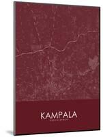 Kampala, Uganda Red Map-null-Mounted Poster