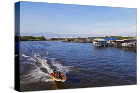 Kampung Ayer Water Village, Bandar Seri Begawan, Brunei, Borneo, Southeast Asia-Christian-Stretched Canvas