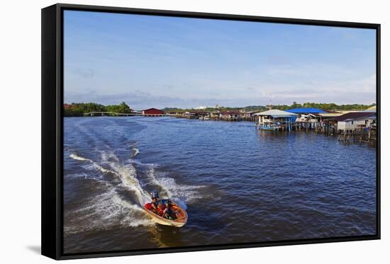 Kampung Ayer Water Village, Bandar Seri Begawan, Brunei, Borneo, Southeast Asia-Christian-Framed Stretched Canvas