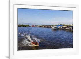 Kampung Ayer Water Village, Bandar Seri Begawan, Brunei, Borneo, Southeast Asia-Christian-Framed Photographic Print