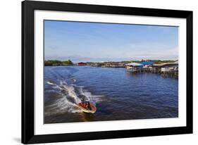 Kampung Ayer Water Village, Bandar Seri Begawan, Brunei, Borneo, Southeast Asia-Christian-Framed Photographic Print